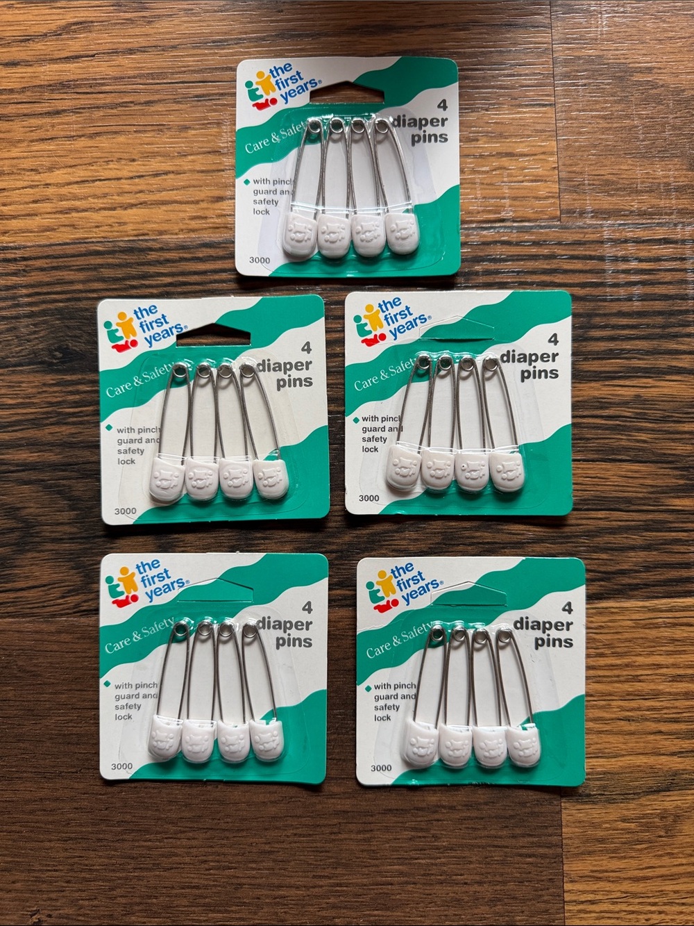 VINTAGE 4 -Pack Diaper Pins ( 20 pins) 
The First Years